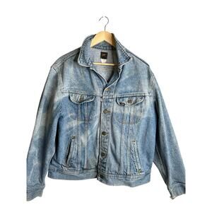 Vintage Lee Riders Light-Wash Trucker Style Jacket Jean‎ Jacket USA 90's